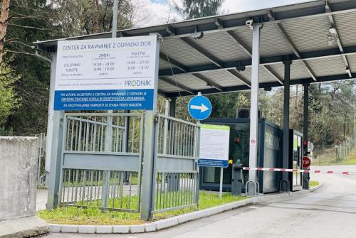 Vhod v Center za ravnanje z odpadki Dob.
