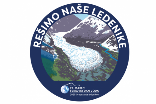 Na sliki je slika ledenika - uradni poziv akcije Rešimo naše ledenike.