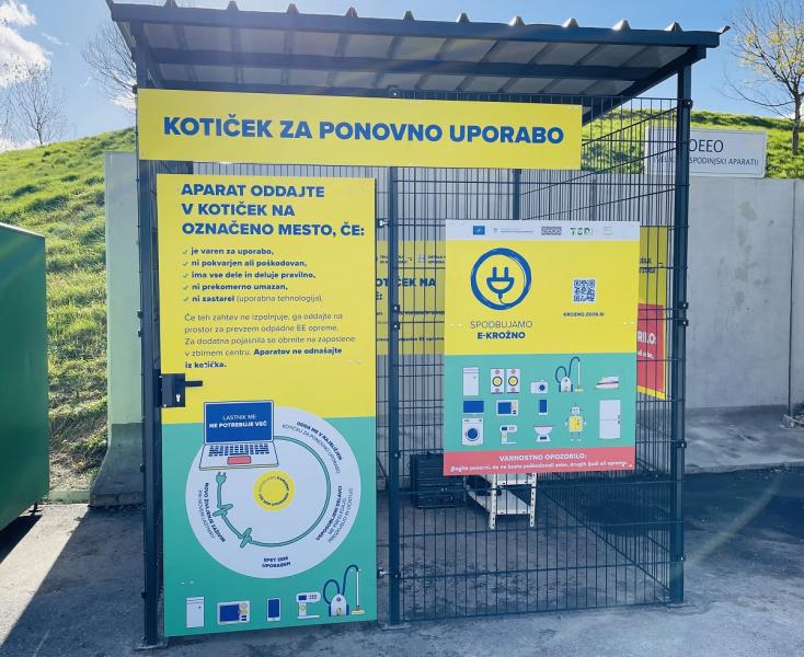 Kotiček za ponovno uporabo na zbirnem centru